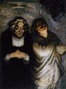 Honore  Daumier Scene from a Comedy oil painting reproduction
